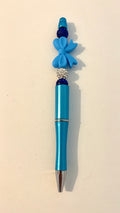 Monochrome Blue Bow Pen
