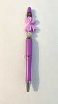 Monochrome Purple Bow Pen