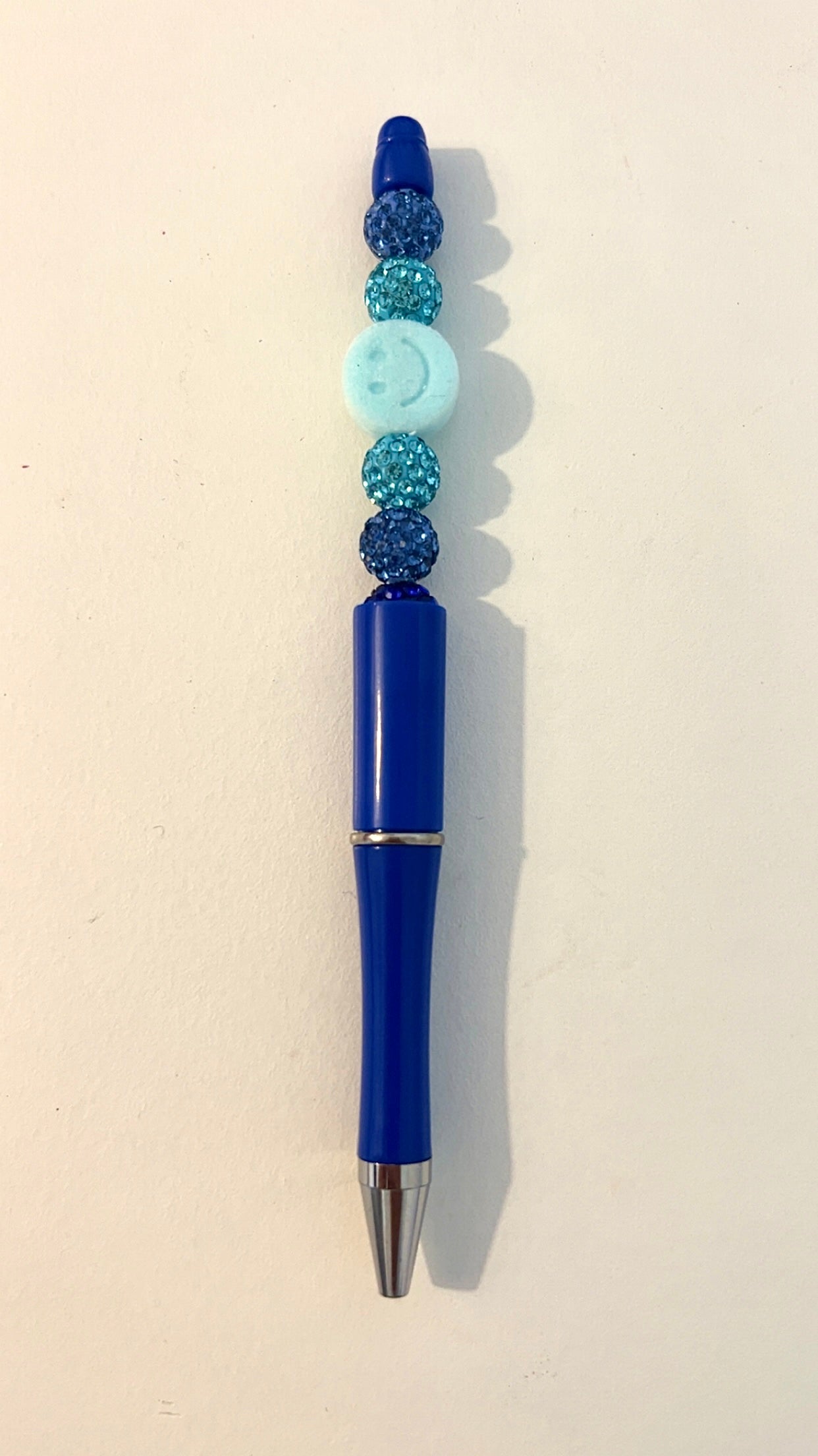 Monochrome Blue Smilie Face Pen