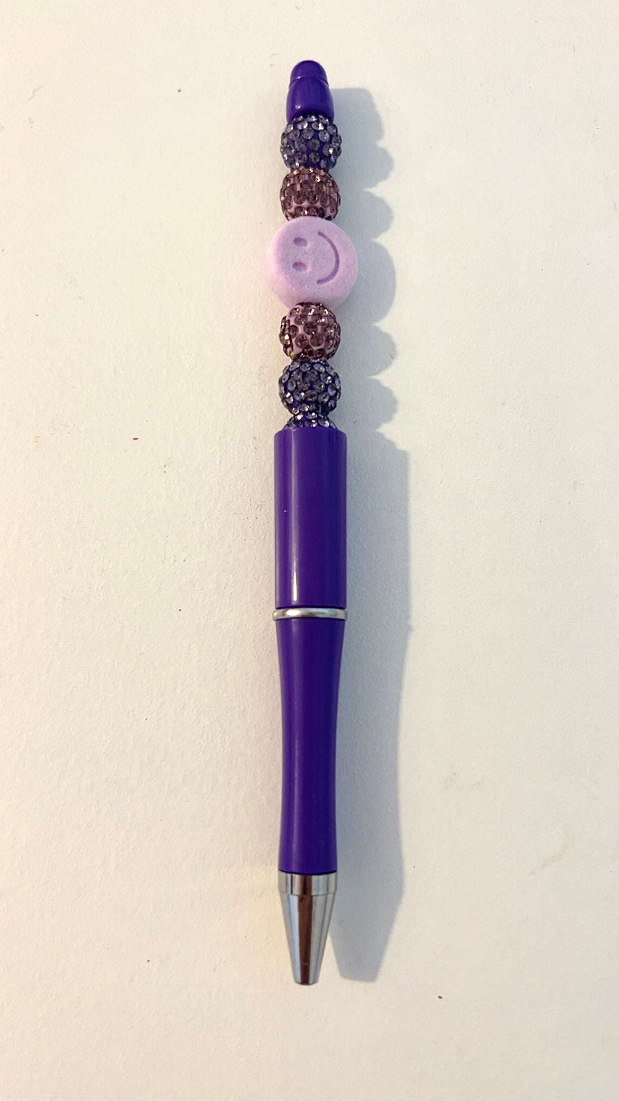 Monochrome Purple Smilie Face Pen